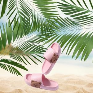 Cartoon Bear Single Band Slides Flip flop